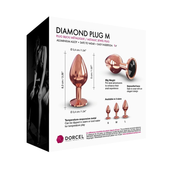 Dorcel Diamond Butt Plug Rose Gold Medium